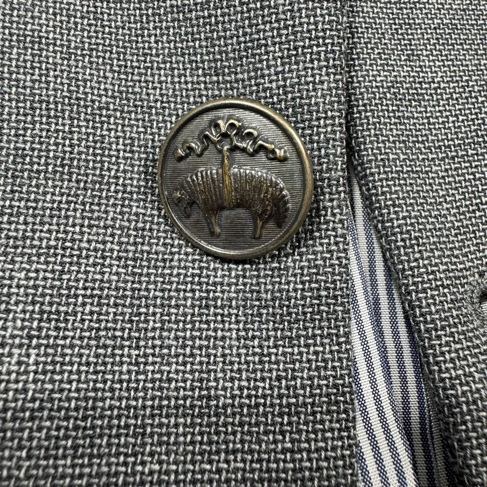 Brooks Brothers Explorer Regent Fit Blazer Mens 44L Gray 88%‎ Wool